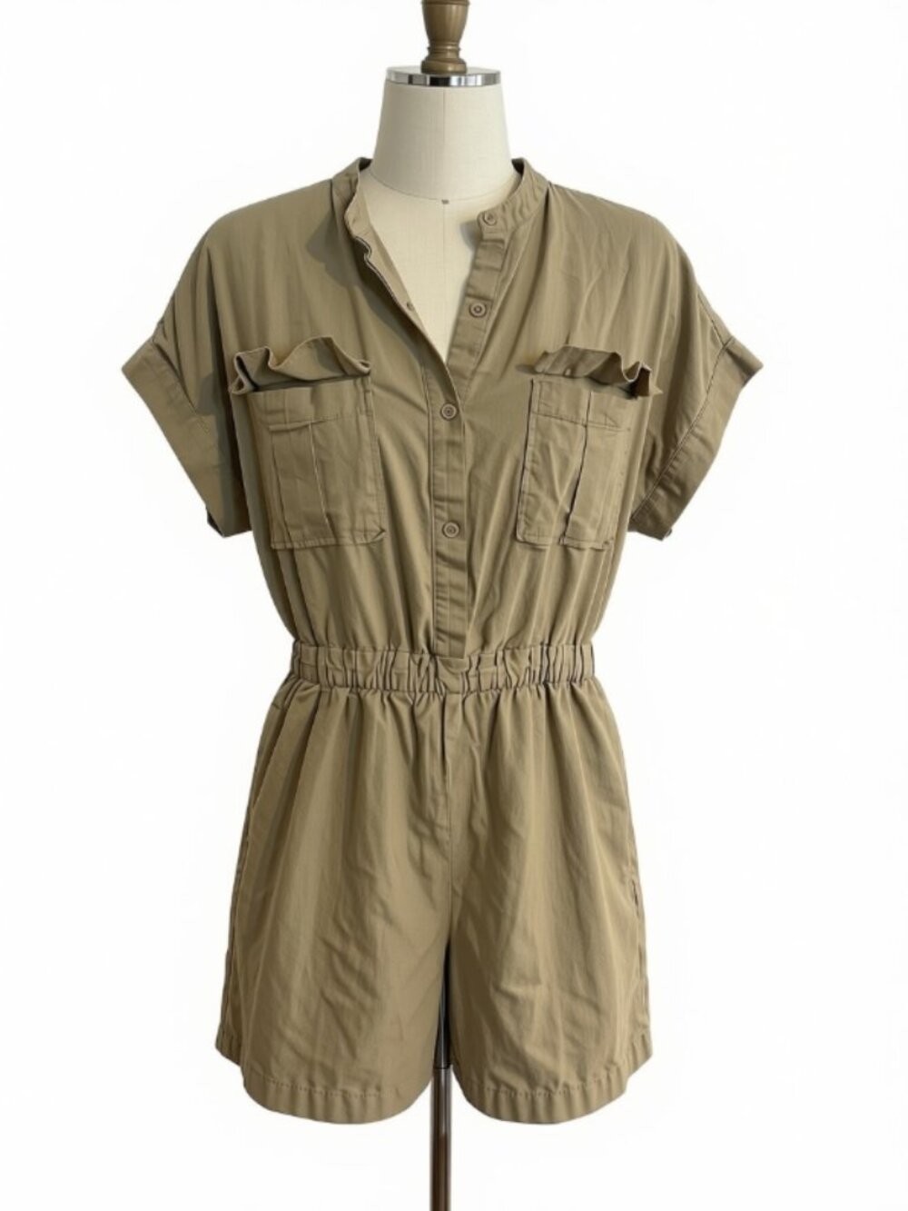 NWOT Gap Linen Khaki Romper